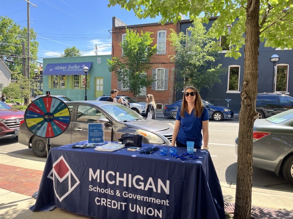 Photo participant: Tricia Marion, MSGCU Marketing Communications Specialist, at Found in Ann Arbor.